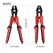 Booms Fishing CP1 Fishing Crimping Pliers, High Carbon Steel Fishing Plier Wire Rope Leader Crimping Tool, 10 inch Crimpers Swager with Ergonomic Handle, Red