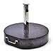 Produktbild Nexos Sonnenschirmständer Granit rund matt-schwarz gefärbt mit Reduzierringen Edelstahl Hülse Griff Rollen Ø 50cm 60kg Für Schirme bis 5m