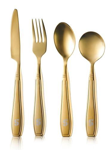 Special Supplies Premium Stainless Steel Weighted Flatware for Parkinson's Patients- Adaptive Silverware for Adults with Hand Tremors-Wide Non-Slip Grip, Easy to Clean -Weighted Silverware For Elderly