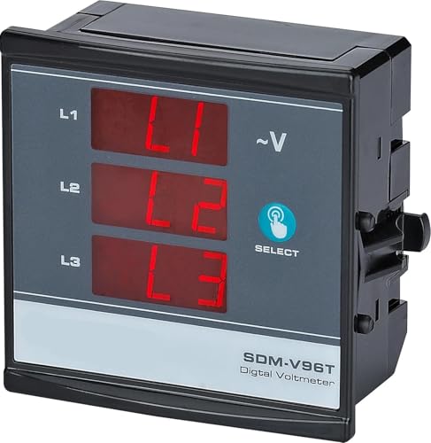 Voltmètre numérique triphasé avec affichage de séquence de phase - 3