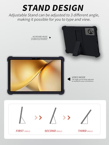 Étui silicone Blackview ZENO 10 support ajustable protection antichoc noir - 4