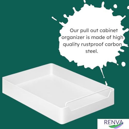 Image of RENVA Pull Out Cabinet Organizer for Kitchen,Pull Out Drawers for kitchen Cabinets,Sliding Drawers for Cabinets Heavy Duty Roll Out Shelf Storage For Kitchen,Bedroom Office
