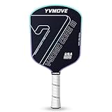 YVmove Pickleball Paddles for Advanced Players | Control & Power | Ti-Carbon Hybrid Face | V-Sonic III Kinetic Core 16MM | Large Sweet Spot | Mid-Weight | Extended Grip | USAPA (Purple)