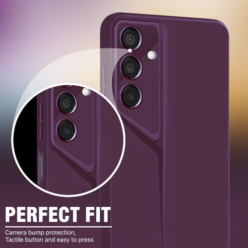 Image of WOW IMAGINE Slim Back Cover for Samsung Galaxy M15 5G Prime Edition | M15 5G | F15 5G | Blade Series Ultra Thin Case | Camera Protection | Soft Matte Silicone Flexible Mobile Case - Purple