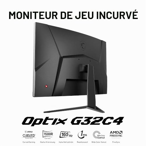 msi Optix G32C4 80 cm (31.5") 1920 x 1080 Pixels Full HD Incurvé Mat Noir