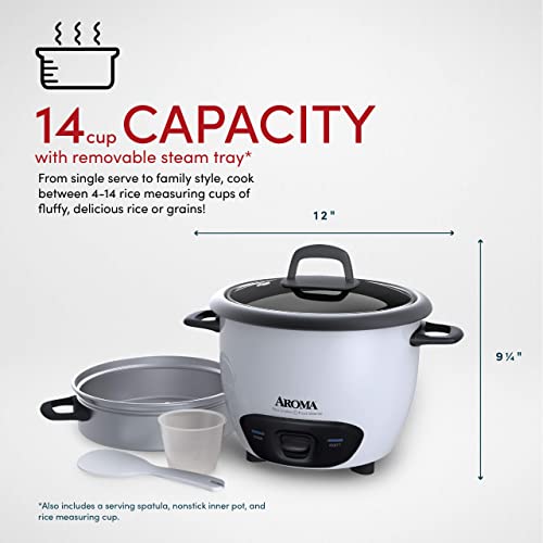image for Aroma Housewares 14-Cup (Cooked) (7-Cup UNCOOKED) Pot Style Rice Cooke