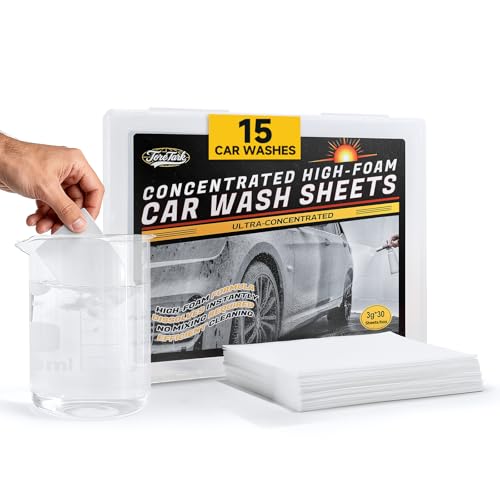 Car Wash Soap Strip 30 count, Concentrated High Foaming Car Soap, Instant Dissolves in 5 Seconds Greater Cleaning Action, No Mixing Safe Washes for Cars, Trucks, Motorcycles, RVs, and More