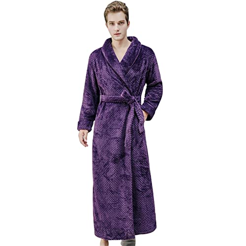 Robe de chambre de luxe en velours et flanelle pour adulte