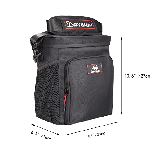 Darwav Golf Cooler, 12-Can Insulated Soft Cooler Bag, Fits On Golf Push Cart (Black) #TOP1