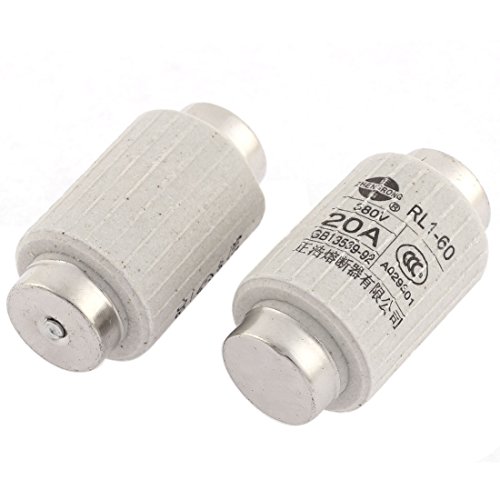 Aexit AC 380V Fuses 20A 49 x 27mm Screw Type Fuse Links Fuse Links RL1-60 2Pcs