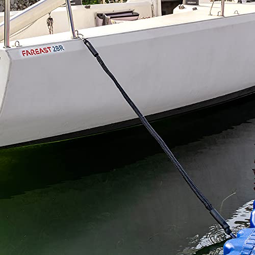 NIUTRIP Bungee Cord Dock Line with Stainless Steel Clip Boat Rope Mooring String with Foam Float for Docking,Kayak,Watercraft,SeaDoo,Jet Ski,Pontoon,Canoe,Power Boat Accessory,4-5.5ft,2 Pack - Thumbnail 6