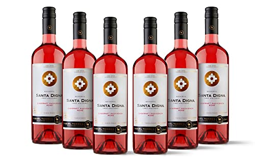 Miguel Torres Chile Santa Digna Rosé, Vino Rosado - 6 botellas de 75 cl, Total: 4500 ml