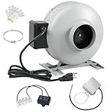 Fhroiny M-4DBT Automatic Dryer Booster Exhaust Fan, 200 CFM Auto-On dryer booster fan for 4 Inch Duct, Quiet dryer vent booster fan, Reduces Drying Time - Easy Install vent fan booster