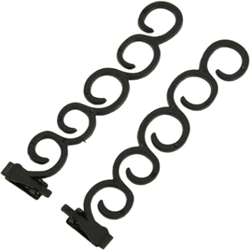 1 Pair Black Braiding Tool - DIY Ponytail Maker, French Braid Tool for Twists, Plaits, Buns, and Pony Tails - Fashion Hair Accessory for Women and Girls