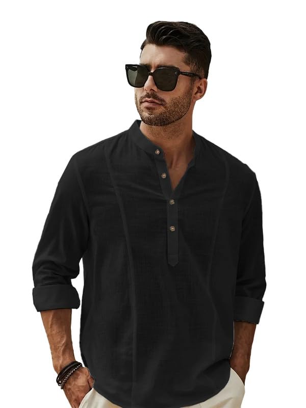 Be Active Men Short Kurta Black Color (S-Rf0029 4 S)