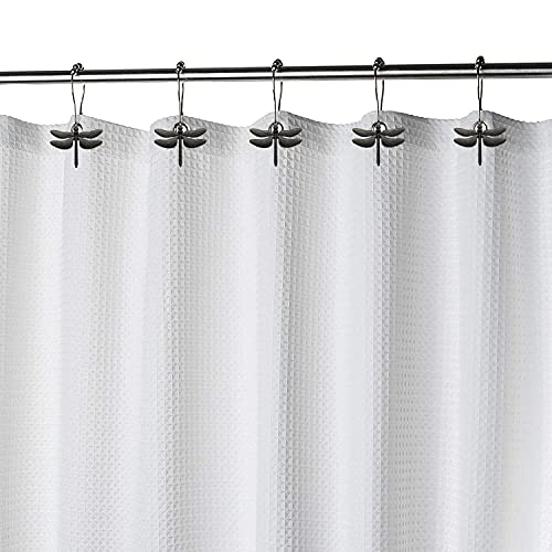 ZILucky Set of 12 Dragonfly Shower Curtain Hooks Rings Garden Nature Lake Woodland Spring Insect Theme Stainless Steel Rustproof (Black)