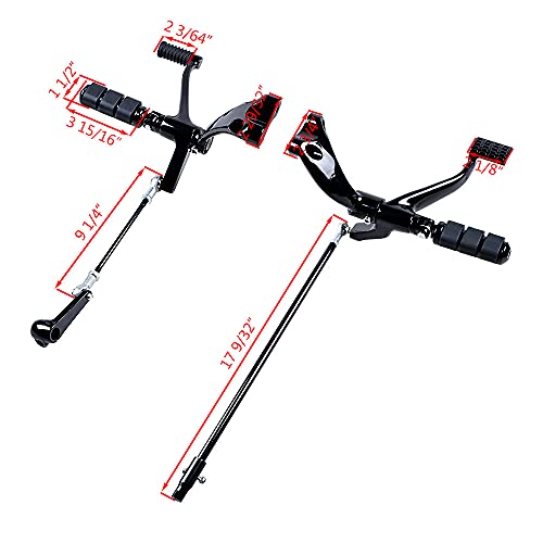 Astra Depot Forward Controls Pegs Levers Linkages Compatible with Harley Sportster XL 1200 883 2014-2022 (Black) by Astra Depot - Image 3