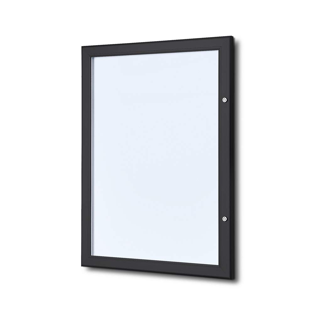 Schaukasten schwarz für Speisekarten 4x A4 | wetterfest für außen am Eingang | schwarz, magnetische Rückwand, abschließbar | Speisekartenkasten für Restaurant, Hotel, Gastronomie, Wandmontage