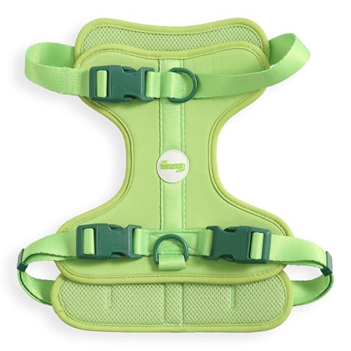 THE LICKER STORE Arlo No Pull Pet Harness for Walking, Large, Adjustable Soft Padded Breathable Mesh Vest with 3 Buckles and 3 Leash Clips for Cats and Dogs, Escape Proof, Mojito HNS1003B by THE LICKER STORE - Used condition - US$18.05