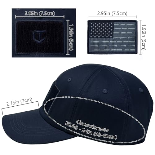 Image of Tactical Hat with Flag Patch Camo Military Army Hats Adjustable Trucker Baseball Cap Soft Top for Shooting