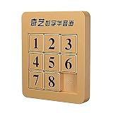LiangCuber QY Toys 3x3 Klotski Puzzle Magnetic Sliding Number Puzzle ABS Brain Teasers Toy Tangram Jigsaw Intelligence (8-Digit Version)