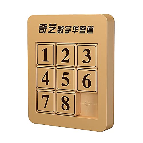 LiangCuber QY Toys 3x3 Klotski Puzzle Magnetic Sliding Number Puzzle ABS Brain Teasers Toy Tangram Jigsaw Intelligence (8-Digit Version)