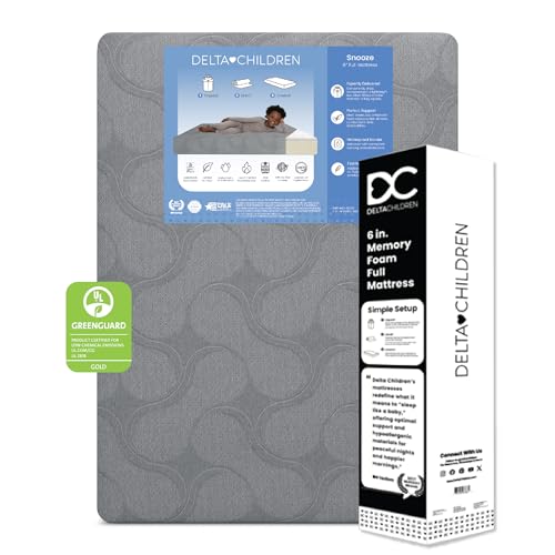 Image of Delta Children Snooze 6 inch Memory Foam Mattress, Full