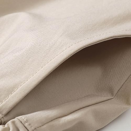 Boys Cargo Pants Casual Solid Color Elastic Wasit Trousers Soft Comfy Lounge Pull On Hiking Pants for Kids 4-16 Years4