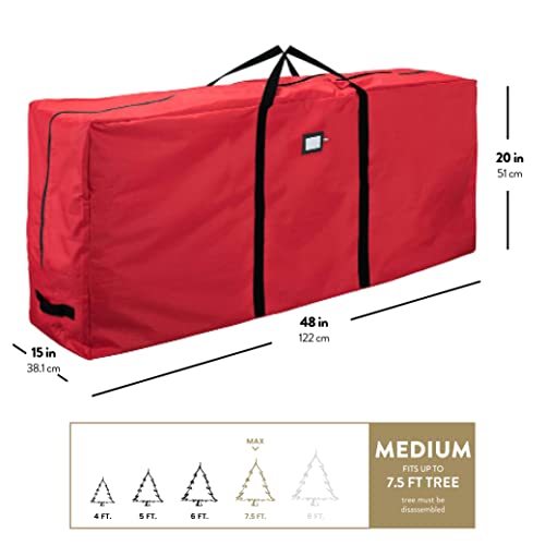 Zober Premium Christmas Tree Storage Bag - Fits Up To 7.5 Ft Tall Artificial Disassembled Trees, Durable Handles & Sleek Dual Zipper - Holiday Xmas Bag Made Of Tear Proof 600D Oxford #TOP5