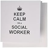 3dRose Keep Calm I'm A Social Worker Job Pride Funny Profession Work Gift Greeting Cards, Set of 6 (gc_194473_1)
