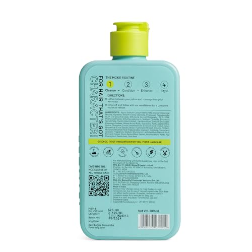 Moxie Beauty Shampoo For Frizzy, Dry, Wavy & Curly Hair | Sulfate, Paraben & Silicone-Free | 100% softer & 1.5x stronger hair | Gentle Cleansing Shampoo | 200ml