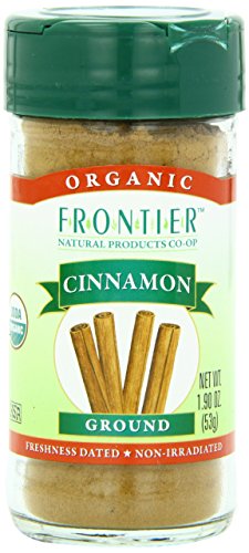 Frontier Co-op Organic Ground Cinnamon, 1.9 Ounce Bottle, Gourmet Quality Cinnamon, Full Balanced Spicy Flavor, Kosher