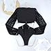 asntrgd Swimsuit Womens V Neck One Piece Lap Swimming Swimwear Sports Bodysuit Crochet Long Sleeve Athletic Bathing Suits