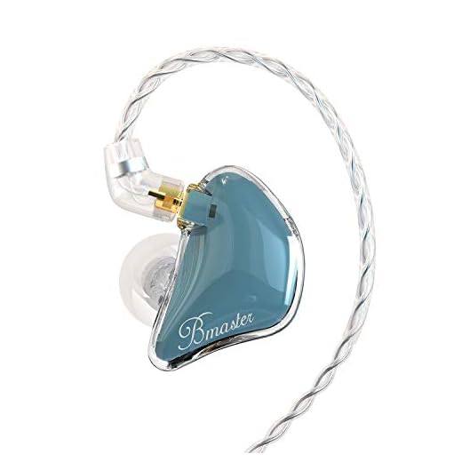 BASN Bmaster Triple Drivers in Ear Monitor Headphone with Two Detachable Cables Fit in Ear Suitable for Audio Engineer, Musician (Blue)