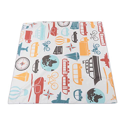 Tapis de parc pliable 130x130cm grand format imprimé voiture pour bébé