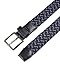 Dockers Men's Casual Everyday Braided Fabric Fully Adjustable Web Belt, Black/Grey/Navy, Medium (34-36)