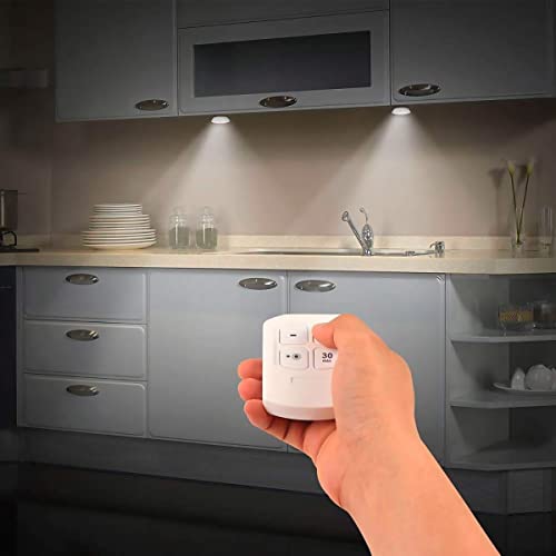 Luminária 3 Lâmpadas de Led Spot Branco frio 6500k Sem Fio Com Controle Remoto Sem fio e Fita Dupla