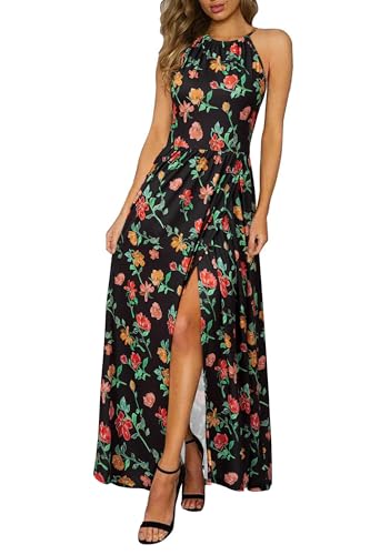 KILIG Women's Summer Maxi Dress 2025 Casual Sleeveless Split Floral Sundress Beach Vacation Flowy Long Dresses