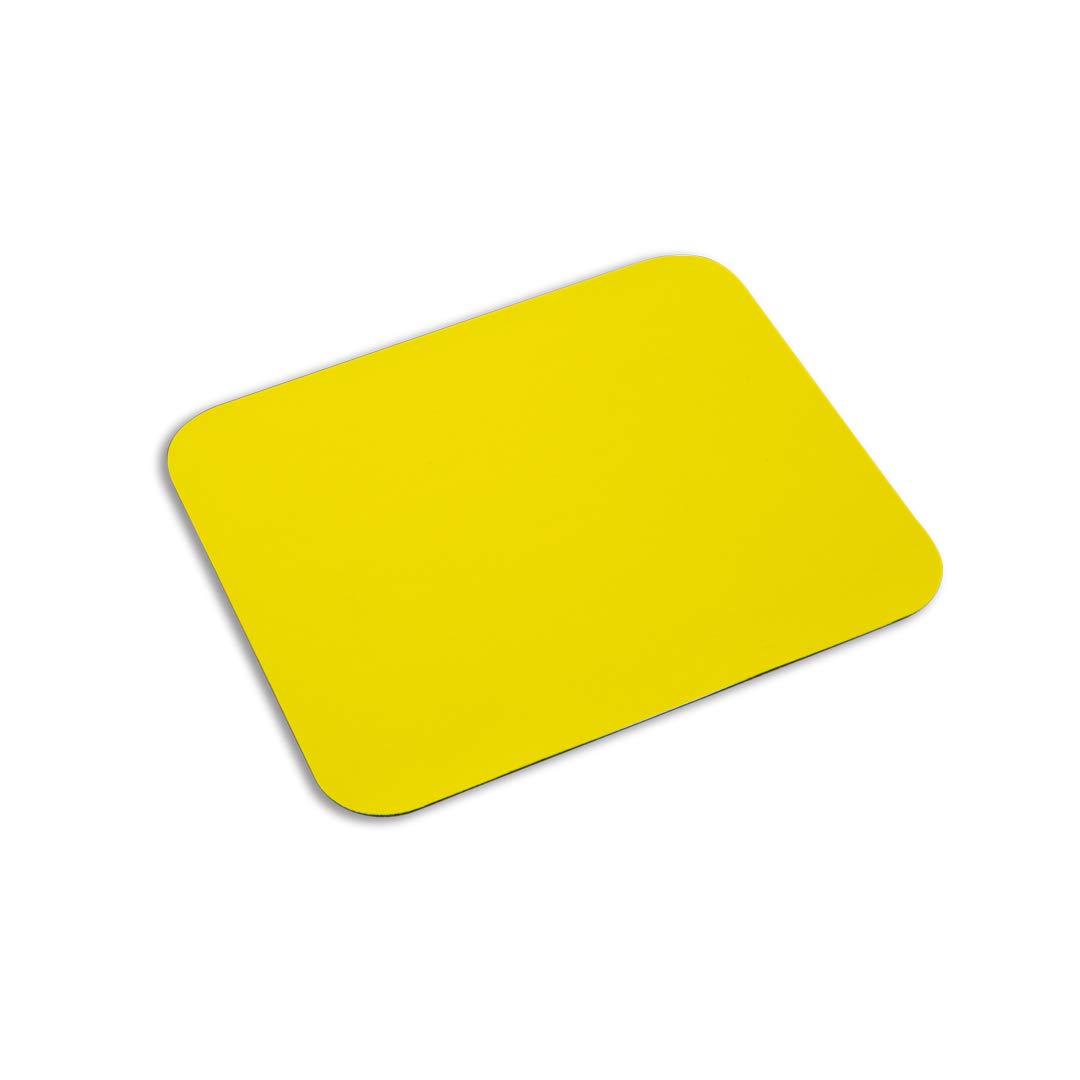 Small Extra Thin Computer Mouse Pad with Non-Slip Base in Silicone Ultra-Thin Rectangular Mousepad (Yellow)