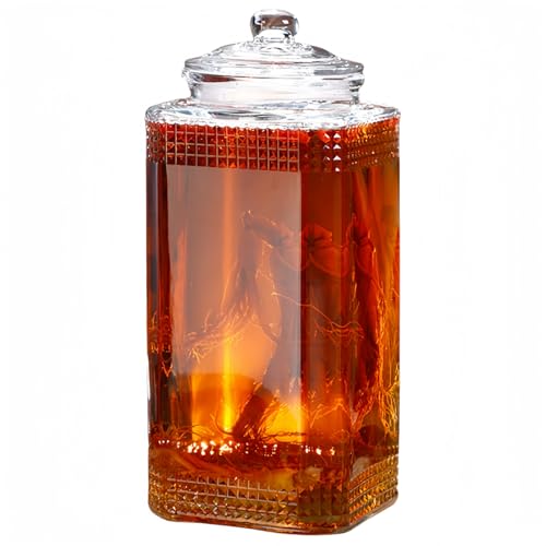 Nizzvlo ドリンクサーバー 無鉛透明厚手ガラス 蛇口付き 大容量 3L/5L/8L 密閉瓶 冷水ピッチャー/冷水筒 台座付き(3L) 醸造瓶・保存容器 梅酒 ジュース ビール 果実水 家庭/パーティー向け (8L,標準モデル)