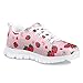 Pinupub Strawberry Daisy Pink Slip On Sports Shoes Size 6 Fashion Cute Running Walking Tennis Lace-up Sneakers for Kids