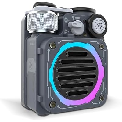 Muzen Cyber Cube Bluetooth Speaker, Bluetooth 5.0, Portable Speaker with Fidget Spinner, Crystal Clear Sound with RGB LED Light Wireless Speaker, Waterproof Speakers for Indoor Outdoor