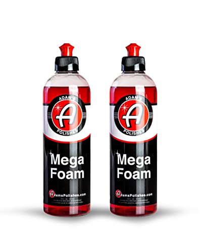 Adams Polishes Mega Foam (16oz 2 Pack) - Detailing pH Neutral Car Soap Washing Concentated For Use In Car Wash Bucket Foam Gun For Cleaning Wont Strip Car Wax or Ceramic Coating