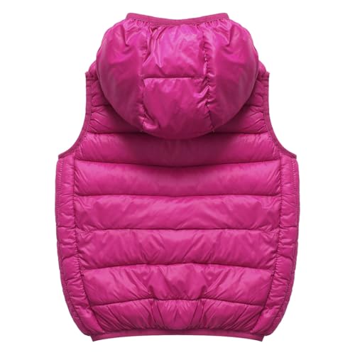 JEYPINMI Children Hooded Vest Padded Waistcoat Boys Girls Puffer Jacket Lightweight Coat Gilet3