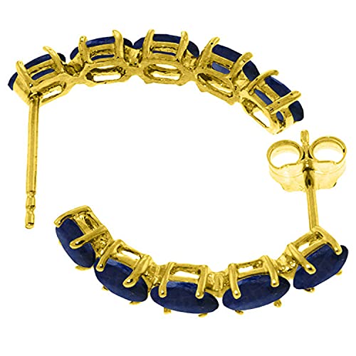 Galaxy Gold GG 14k Solid Gold Earrings with Natural Sapphires2