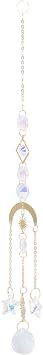 Abaodam Crystal Glass Sun Catcher Pendant for Window Decoration, Garden Hanging Ornament with Prism, Household Outdoor Garden Crystal Ball Accessory