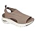 Skechers Women's Arch Fit - City Catch Womens Knit Slip-On Sandals, Mocha, 8
