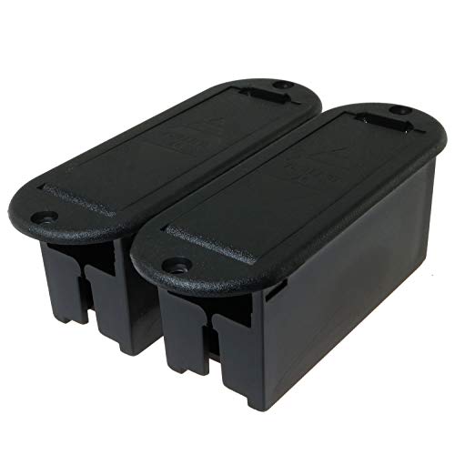 E-outstanding 9V Battery Box 2PCS Black Musical Accessories 9V Battery Case Holder for Active Guitar Bass Pickup