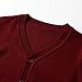 HILEELANG Toddler Boy Girl School Uniform Cardigan Sweaters Wine Red V-Neck Basic Solid Button Knitted Cardigan 4T