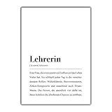 Lehrerin Definition: DIN A4 Plakat